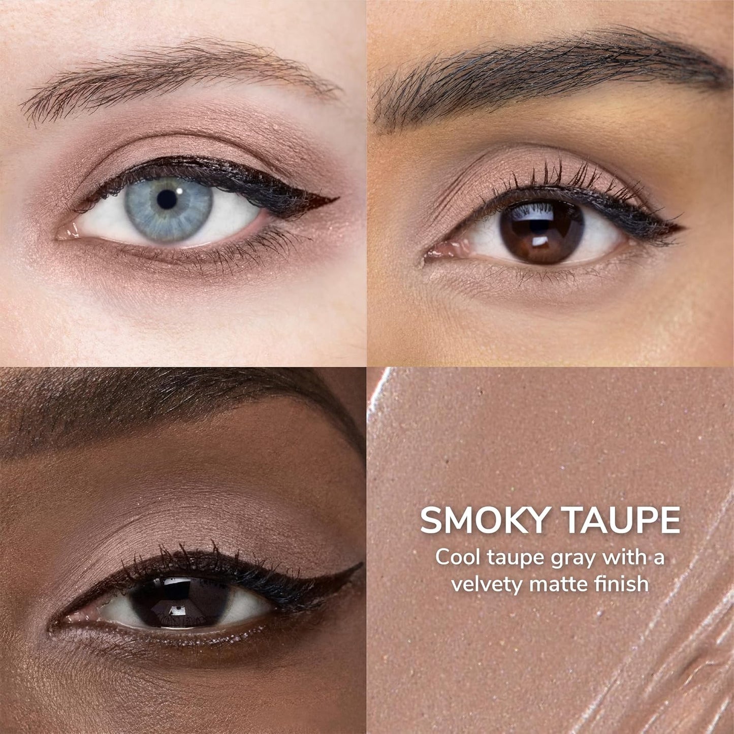 ShadowSense EyeShadow, Smoky Taupe, 0.14 Oz, Matte Cream to Powder Eyeshadow, Long-Lasting, Anti-Aging, Waterproof, Smudge-Proof Formula for Flawless All-Day Wear