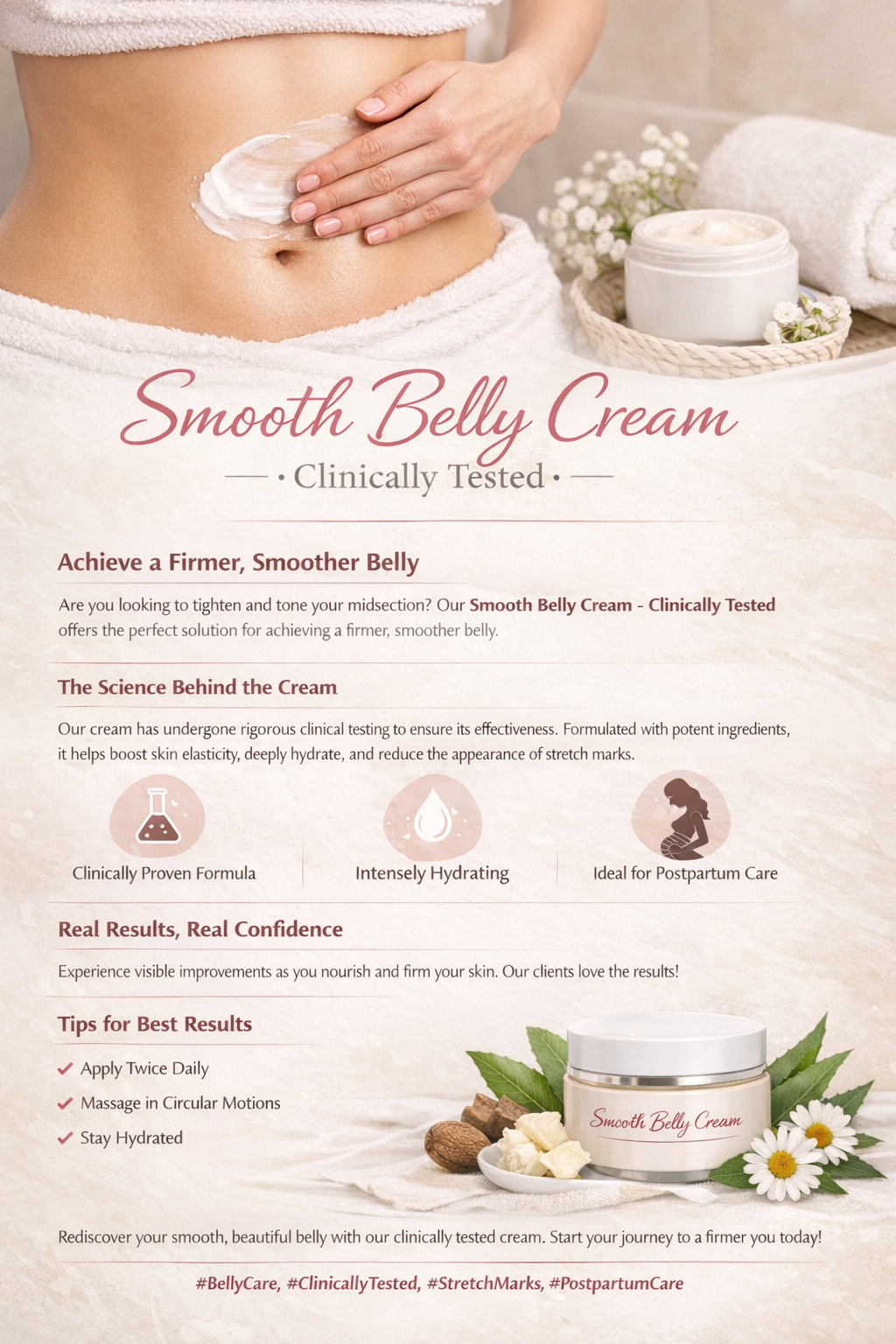 Smooth Belly Cream - Clinically Tested