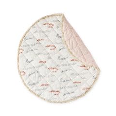 Pehr Baby Play Mat, Locomotive | Ultra-Soft Quilted 100% Cotton Exterior with Plush Polyester Fiberfill | for Tummy & Playtime | 40” Diameter