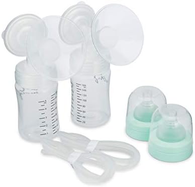 Motif Medical Luna Double Breast Pump Replacement Parts - Breast Pump Parts W/Bottles, Nipples, Tubing, Valves, Breast Shields (32mm), Diaphragms, Connectors & More - Safe Easy-to-Use Breast Pump Kit