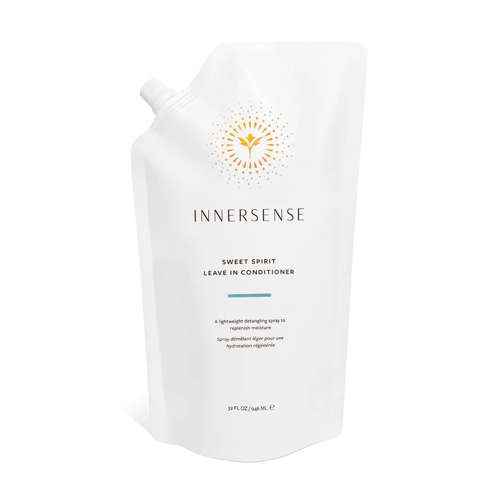 INNERSENSE Organic Beauty - Natural Sweet Spirit Leave-In Conditioner | Non-Toxic, Cruelty-Free, Clean Haircare (Refill Pouch, 32 fl oz | 946 ml)