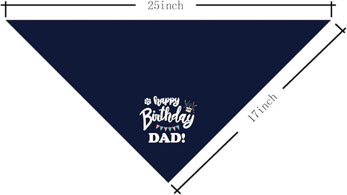 Happy Birthday Dad Dog Bandana, Dad's Gift Dog Bandana, Pet Scarf Accessories - Image 4