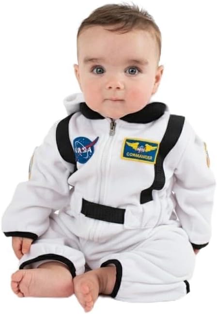 Astronaut Fleece Bodysuit - Baby & Toddler Kids Fleece Bunting with Full Zipper – Hooded One Piece NASA Jumpsuit