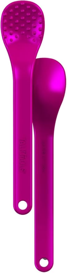 TalkTools Magenta Spoons Bumpy | Silicone Self-Feeding Utensils Set for Kid and Toddler | Encourages Lip Closure | Oral Awareness | Normalize Food Texture Acceptance (Bumpy, 6 Pack)