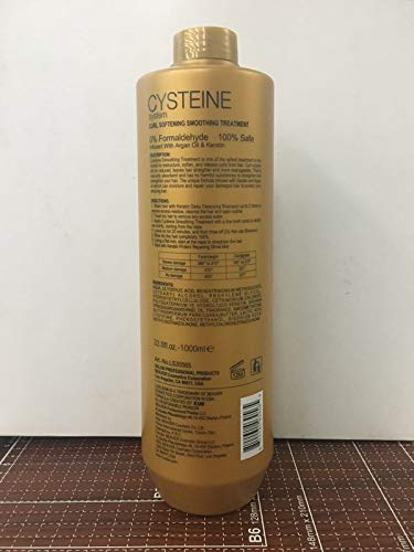 Cysteine System Curl Softening Smoothing Treatment and Keratin Daily Care Shampoo & Conditioner 4PCS Set Professional Results Straightens and Smooths Hair Formaldehyde Free 100% Safe