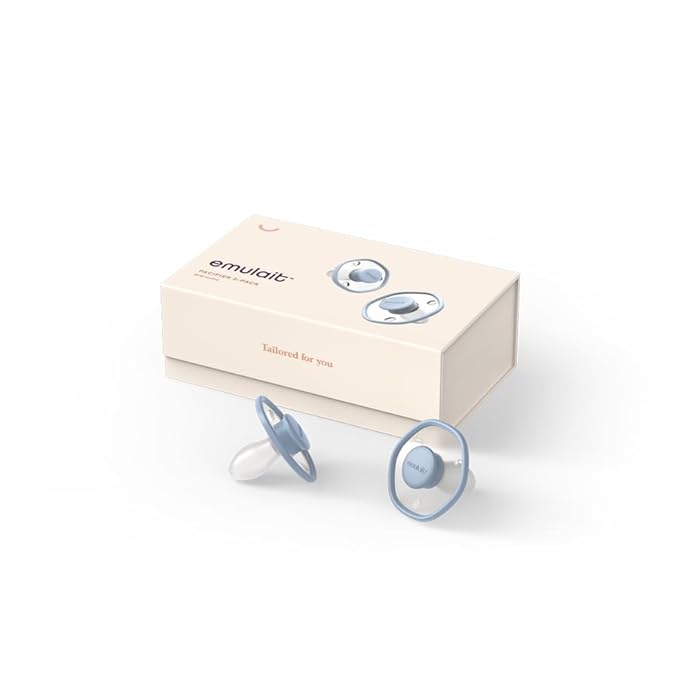 Emulait Baby Pacifier (2 Pack): 0-6 Months - Blu