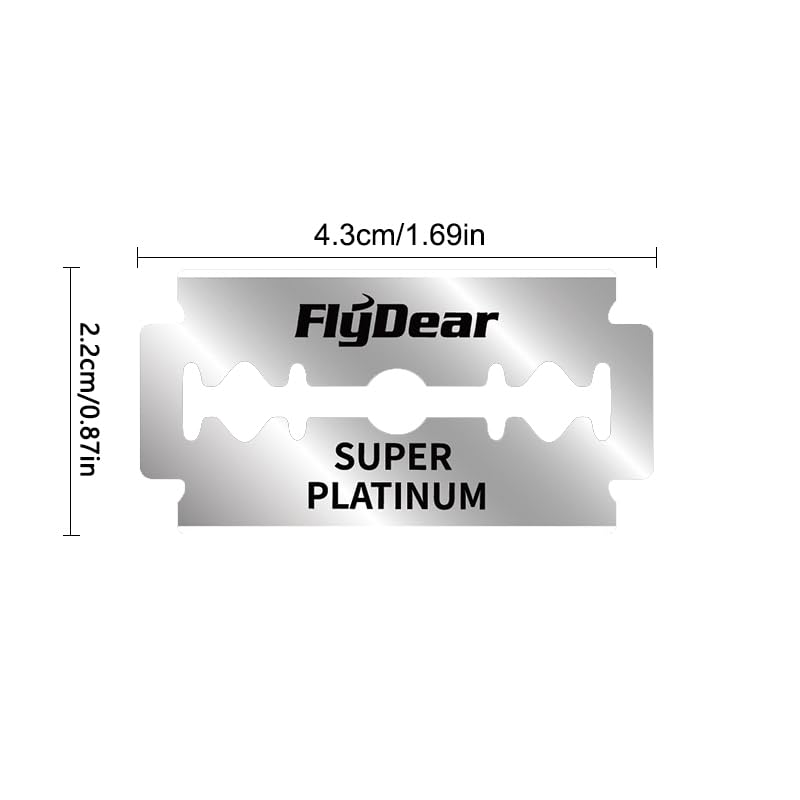 100 Count Double Edge Razor Blades - Men's Safety Razor Blades for Shaving - Platinum Stainless Steel Double Razor Shaving Blades for Men for a Smooth Clean Shave