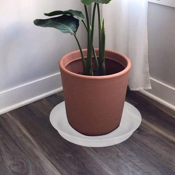6 Pack of 10 inch Plant Saucer Clear, Heavy Duty Plastic Plant Saucer 10 inch - Image 6