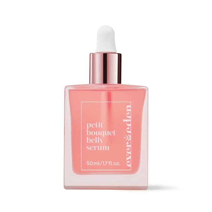 Evereden Petit Bouquet Belly Serum, 1.7 fl oz. | Clean & Vegan Women's Belly Oil for Pregnancy and Postpartum Maternity Skincare | Non-Toxic Stretch Mark Oil