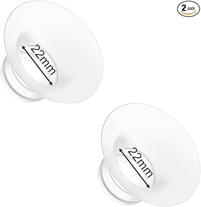Flange Insert 22mm for Momcozy M9 M6 M5 V1 Pro V2 Pro S12 Pro S9 Pro, Compatible with Medela/Elvie/Spectra/Willow Go/eufy/Lansinoh Breast Pump, Breastfeeding Essential Kit, 2PCS