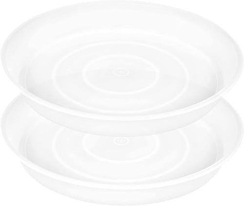 2 Pack of 17 inch Plant Saucer, 2.3" Depth Tray, Large Deep Garden Plastic by Bleuhome