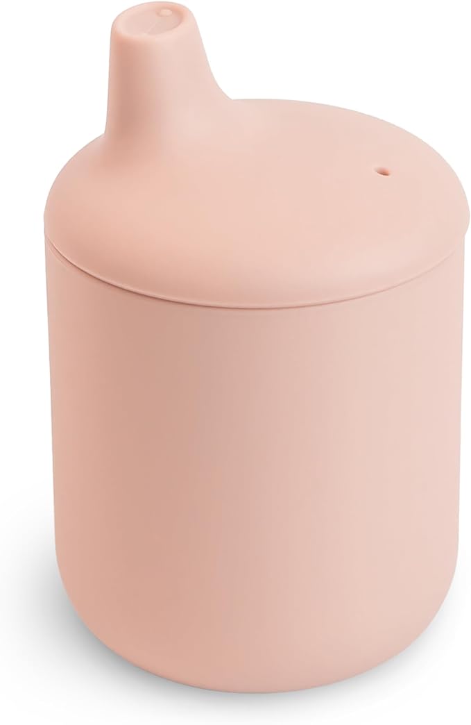 mushie 100% Silicone Baby Sippy Cup | 6 Months+ (Blush)