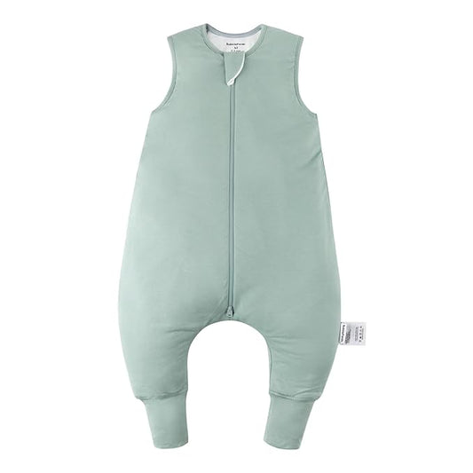 BubblePanda Rayon Made from Bamboo Toddler Sleep Sack with Feet 6-12 Months 0.5 Tog Ultra Soft Toddler Sleeping Sack Baby Sleep Bag Walker Wearable Blanket with Legs 2-Way Zipper Lightweight