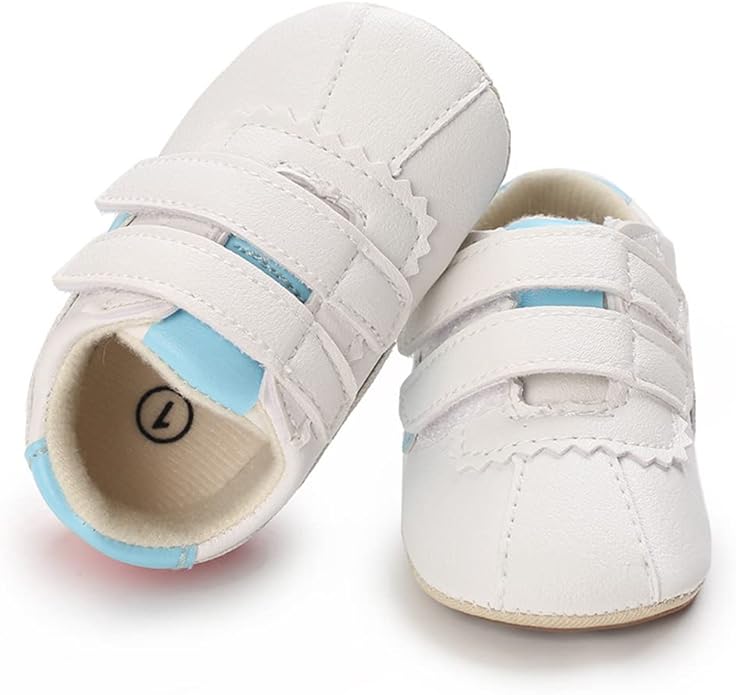 Clowora Baby Boys Girls Shoes Non-Slip Rubber Sole Sneakers Infant First Walking Toddler Crib Shoes Newborn Loafers Flats.