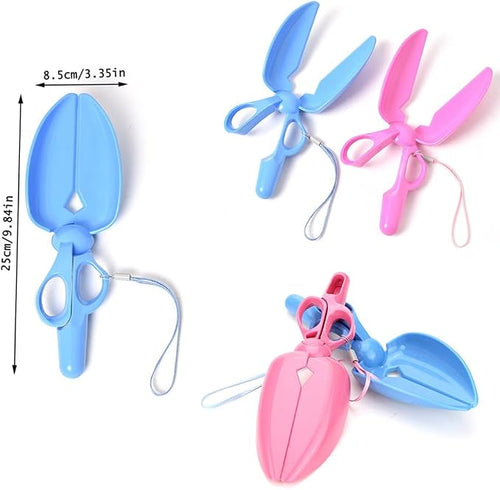 2 Pack Dog Pooper Scooper Mini Portable Pet Waste Poop Scissor Scoop Picker - Image 2