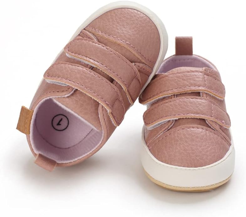 Clowora Baby Boys Girls Shoes Non-Slip Rubber Sole Sneakers Infant First Walking Toddler Crib Shoes Newborn Loafers Flats.