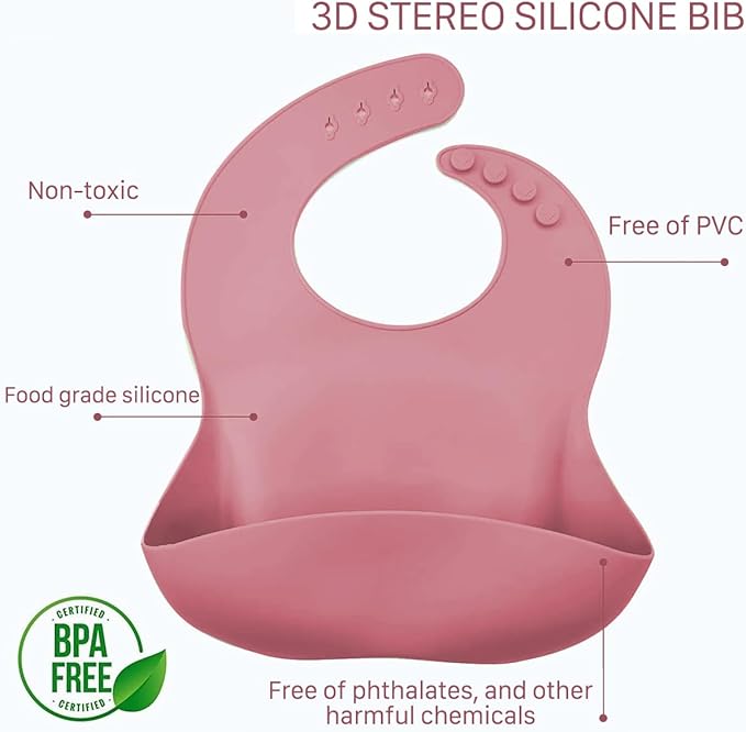 Bamboo Suction Plates for Babies and Bamboo Plates For Kids Baby Feeding and Weaning (Pink)