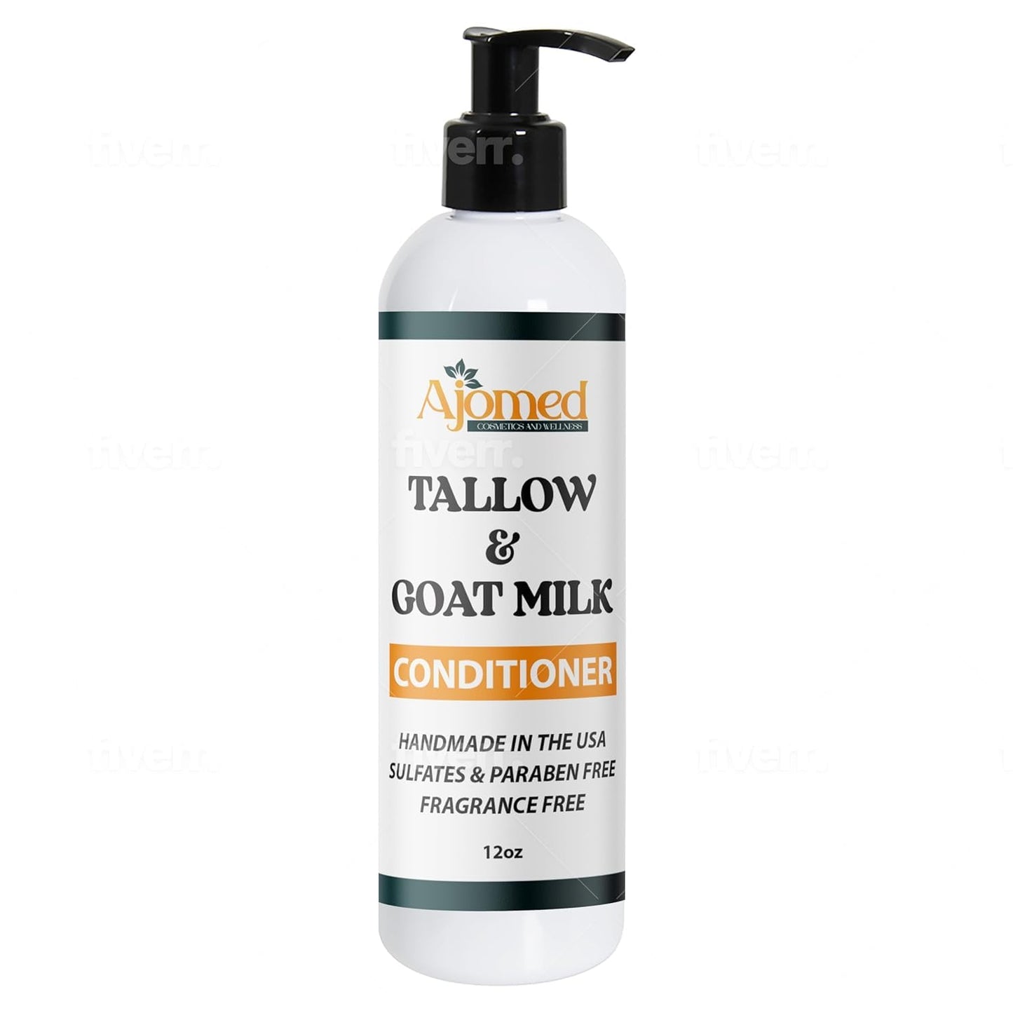 Beef Tallow Shampoo & Conditioner Set -Unscented Handmade tallow & goat milk shampoo for Damaged hair, all hair types- Moisturizing Shampoo- Sulfate, fragrance free -SHAMPOO 12OZ