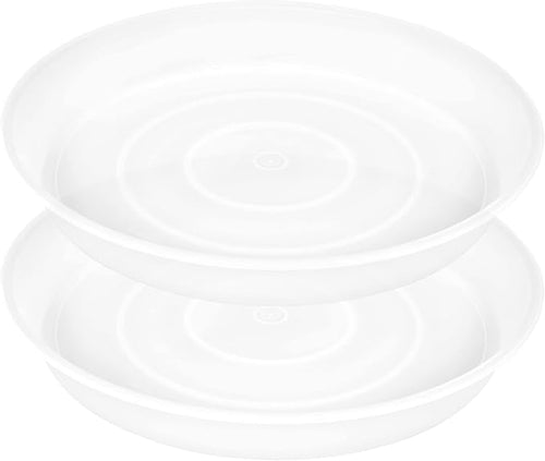 2 Pack of 14 inch Plant Saucer, 1.7" Depth Tray, Large Deep Garden Plastic by Bleuhome