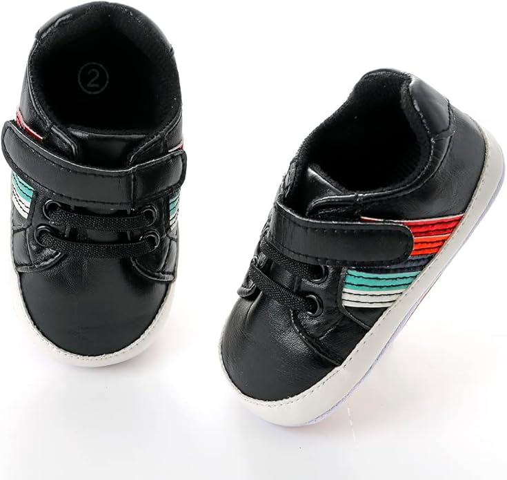 Clowora Baby Boys Girls Shoes Non-Slip Rubber Sole Sneakers Infant First Walking Toddler Crib Shoes Newborn Loafers Flats.