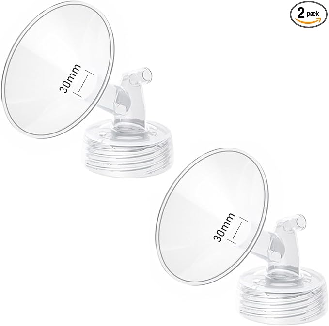 2pcs 30mm Flange Compatible with Spectra S1 S2 9 Plus Synergy Gold Ameda MYA Motif Luna Breast Pump, Replacement to Spectra Pump Parts, Breast Pump Shields 30mm Replace S1 S2 Parts