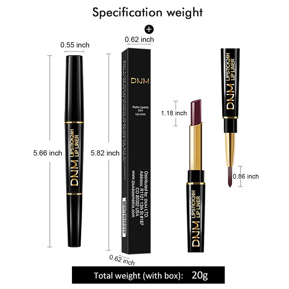 Kaely 2-in-1 Nude Beige Brown Lip Liner & Lipstick Set Kit for Women, Matte Lips Kit with Lip Liner Lip Stains Long Lasting Waterproof 24 Hour Lipstick and Lip Liners Combo Lipliners Pencil Set 03