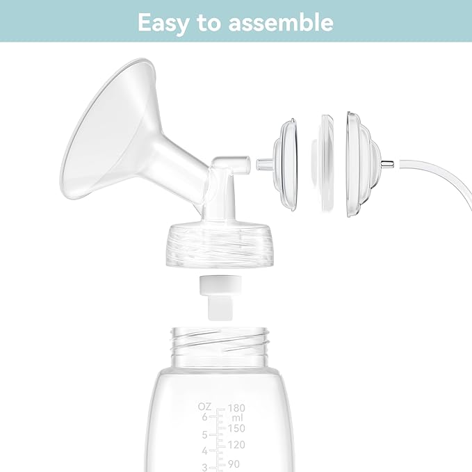 Breast Pump Accessories Kit - 24mm Flange Set Compatible with Spectra S1/S2/Motif Luna, Includes Valves, Tubing, Inserts & Backflow Protectors