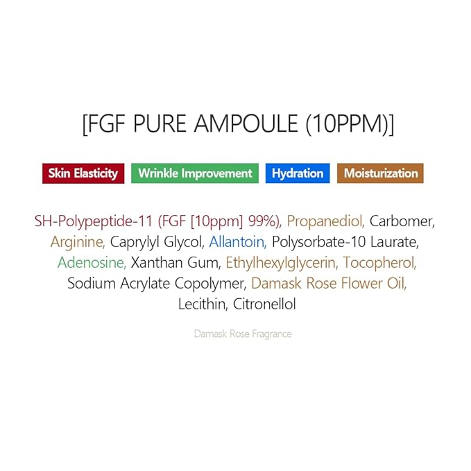 Swanicoco Pregnancy Safe Skincare FGF Pure Ampoule Serum (FGF 10 PPM), Firming Anti Aging, Hyaluronic Acids Glycerin Niacinamide, Improves Dermal Elasticity Reduces Fine Lines Hydrating 30ml 1 Fl Oz