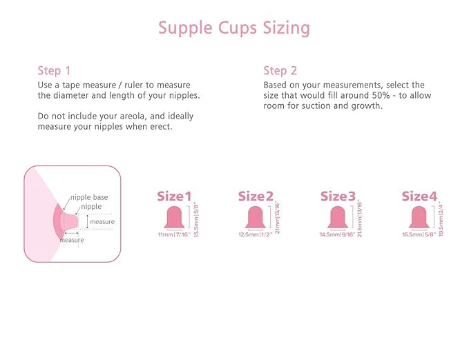 Supple Cups for Flat, Shy and Inverted Nipples (Size 2)