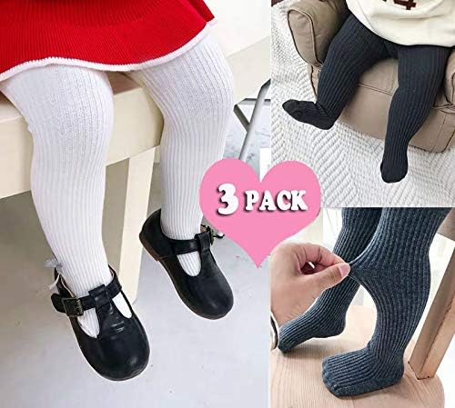CECORC Baby Girls Tights Toddler Cable Knit Leggings Thick Cotton Infant Stockings Pantyhose 1-10T