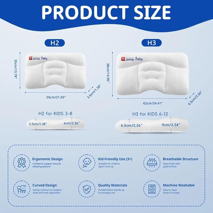 Toddler Pillow with Pillowcase, Breathable & Cozy Machine Washable Kids Pillow with Pillowcase, 21.6x13.8 Ergonomic Children Pillow for Boys and Girls Aged 3-8 (Farm, Height 2)
