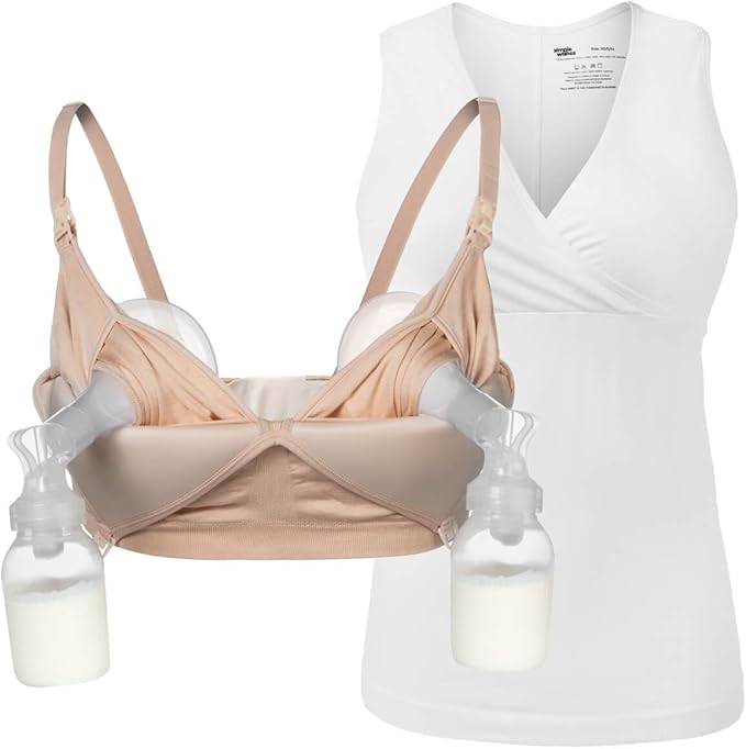 Supermom Hands Free Pumping and Nursing Bra - Hands Free Nursing Bra for Pumping - Breastfeeding Bras for Women