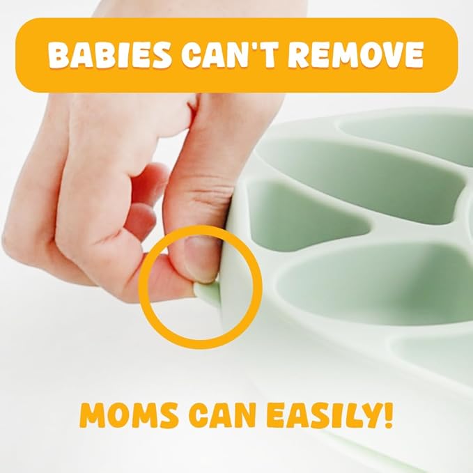 Baby Plates with Suction - Self-Feeding Tools for Baby - Made in Korea - Suction Plates Feeding Essentials - Ideal Baby Food Plates - Perfect Design for Toddlers (Yellow, Bear Claw)