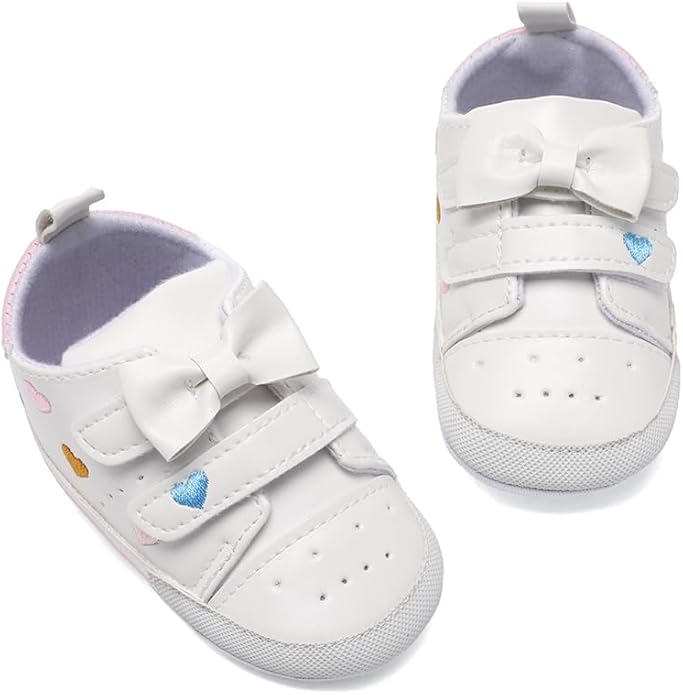 Clowora Baby Boys Girls Shoes Non-Slip Rubber Sole Sneakers Infant First Walking Toddler Crib Shoes Newborn Loafers Flats.