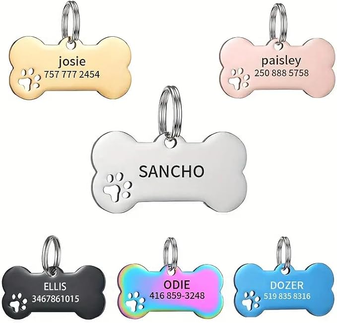 Engraved Tags Personalized for Pets, BUGMKCS Customized Pet Supplies by BUGMKCS-CUSTOM