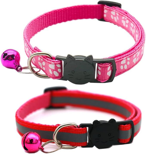 2 Pack Cat Collars Quick Release Reflective Kitten Collar by Unknown