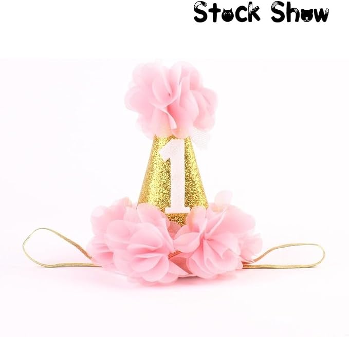 Stock Show 1st Pet Birthday Cone Hat Dogs Cats Holiday Party Hat Headwear - Image 2