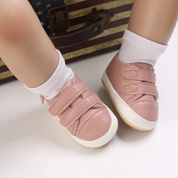Clowora Baby Boys Girls Shoes Non-Slip Rubber Sole Sneakers Infant First Walking Toddler Crib Shoes Newborn Loafers Flats.