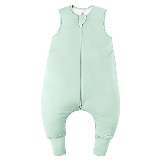 Rayon Made From Bamboo Sleep Sack 24-36 Months 0.5 Tog Ultra Soft Summer Toddler Sleep Sack 2t-3t with Feet 2-Way Zipper Lightweight Baby Sleeping Bag with Legs Thin Baby Wearable Blanket-Green