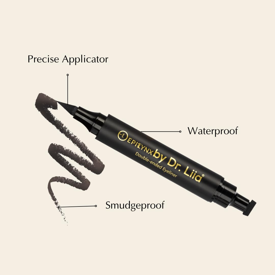Waterproof Eyeliner - Double-Ended, Long-Lasting Liquid Eyeliner Pen with Precision Tip for Smooth Application - Smudge-Proof, Hypoallergenic, Vegan & Gluten-Free Eye Liner, 2mL Green