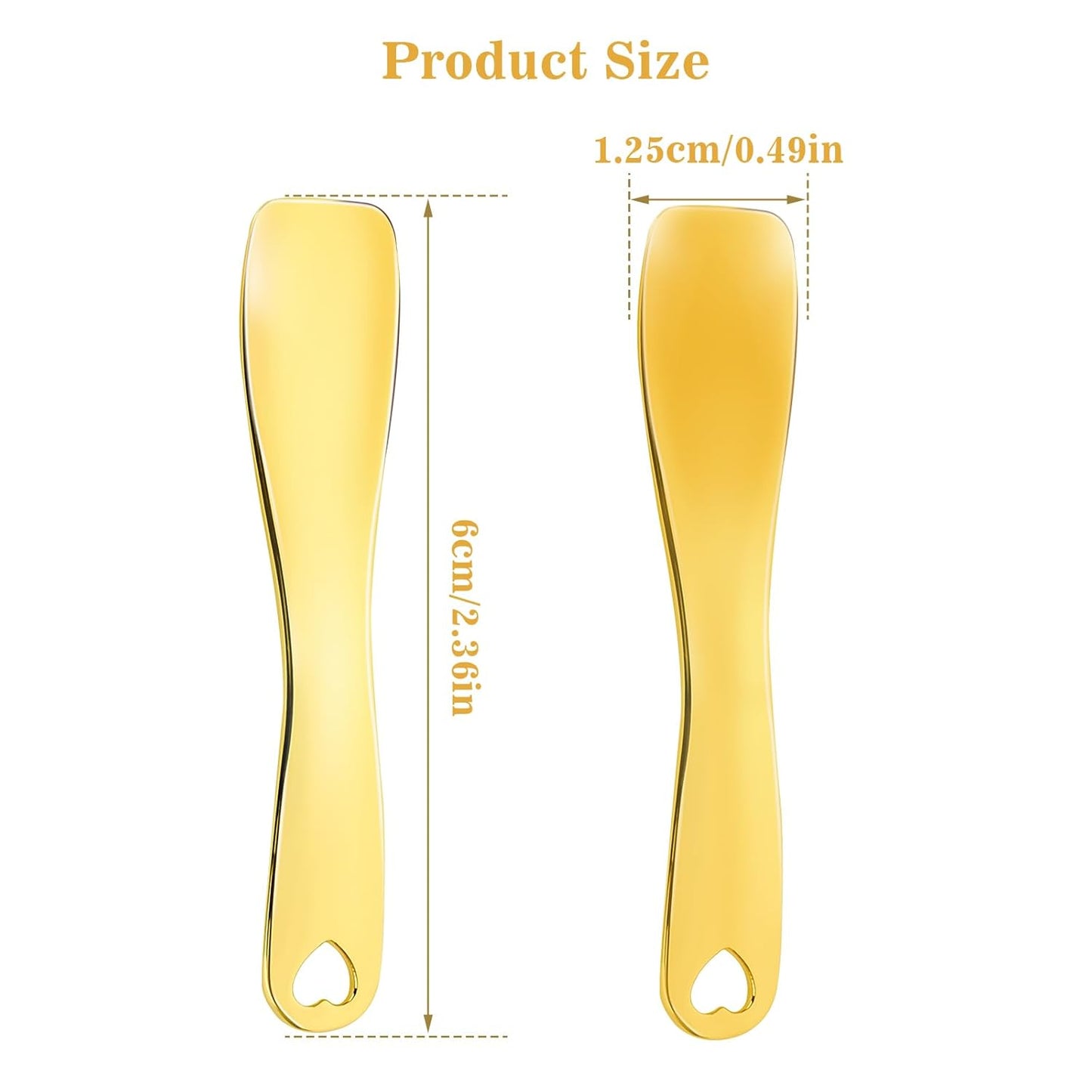 6 PCS Metal Cosmetic Spoon Skincare Spatula Stick Applicator Beauty Spa Mini Spoon Skin Care Facial Cream Mask Scoop Makeup Tools for Facial DIY Mask Mixing