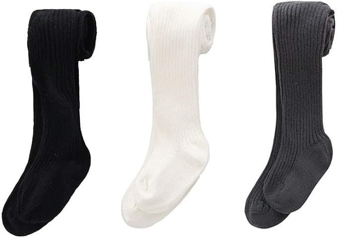 CECORC Baby Girls Tights Toddler Cable Knit Leggings Thick Cotton Infant Stockings Pantyhose 1-10T