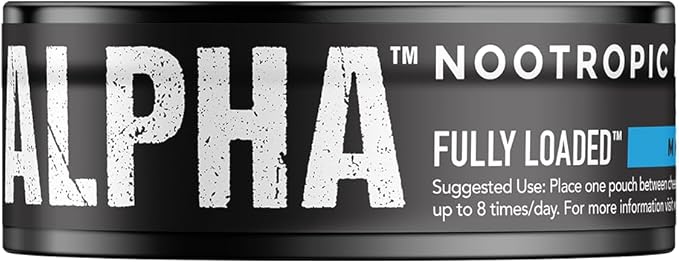 Fully Loaded Alpha Nootropic Pouches (Mint) - 5 Cans - 15 Pouches per can - Effective Nootropic Delivery, Nic Pouch Replacement - Faster Absorption, Alpha GPC, L-Tyrosine, GABA