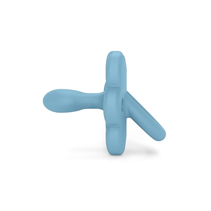 Color Essence SX PRO Silicone Butterfly Baby Pacifier 1Pk, Made with 100% Soft Silicone, Baby Essentials Perfect for Breastfeeding Babies, Designed in Spain, 6-18 Mths, Infinity Blue