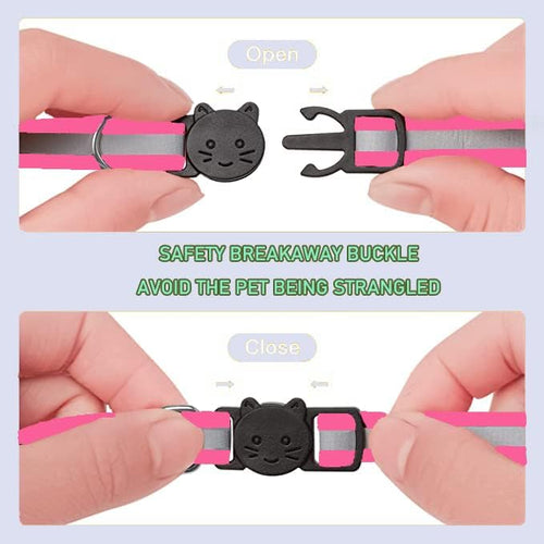2 Pack Cat Collars Quick Release Reflective Kitten Collar - Image 2