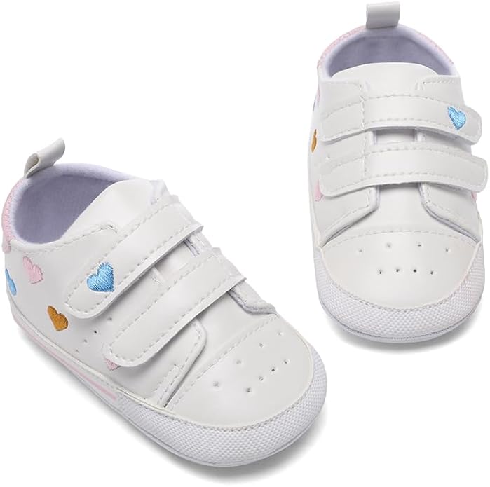 Clowora Baby Boys Girls Shoes Non-Slip Rubber Sole Sneakers Infant First Walking Toddler Crib Shoes Newborn Loafers Flats.