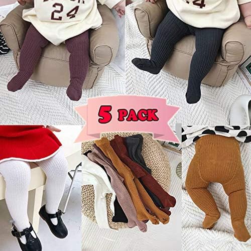 CECORC Baby Girls Tights Toddler Cable Knit Leggings Thick Cotton Infant Stockings Pantyhose 1-10T