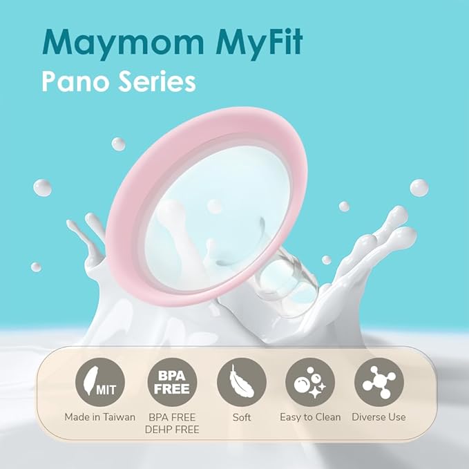 12mm Maymom MyFit Shields, Pano Series; Compatible with Medela Breast Pump Parts- PersonalFit, Freestyle, Harmony, Maxi, Freestyle Flex Connector; Connect to Maymom Widemouth/Narrow Connector, 2pcs
