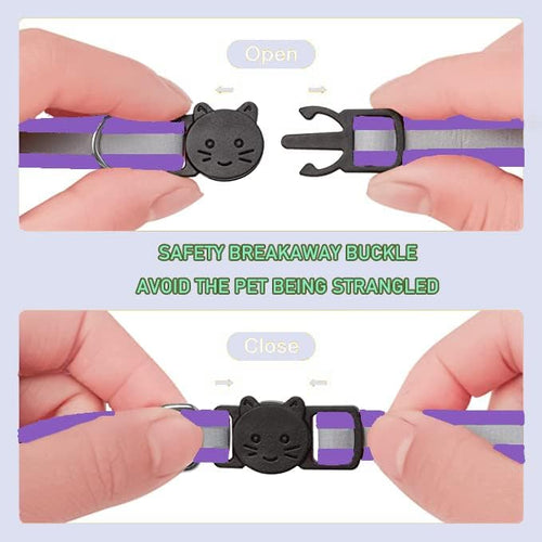 2 Pack Cat Collars Quick Release Reflective Kitten Collar - Image 2