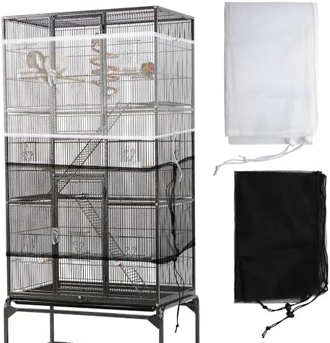 2 Pack Bird Cage Seed Catcher Guard, Bird Cage Cover, Heavy Duty Adjustable by Unknown
